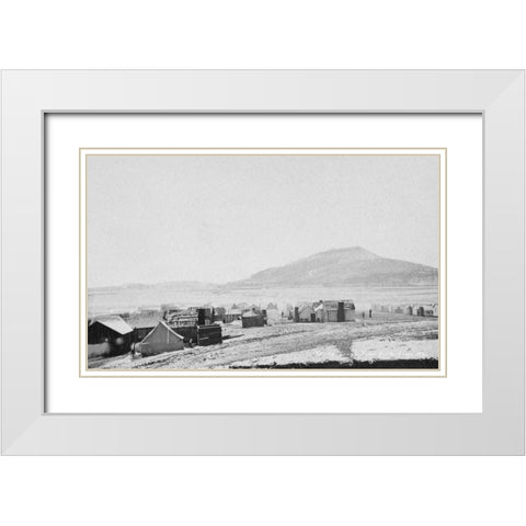 Chattanooga View from Town 1863 White Modern Wood Framed Art Print with Double Matting by Lee, Rachel