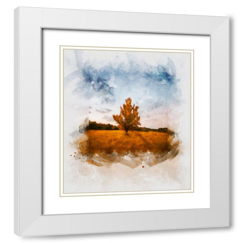 Chickamauga 15 Watercolor White Modern Wood Framed Art Print with Double Matting by Lee, Rachel