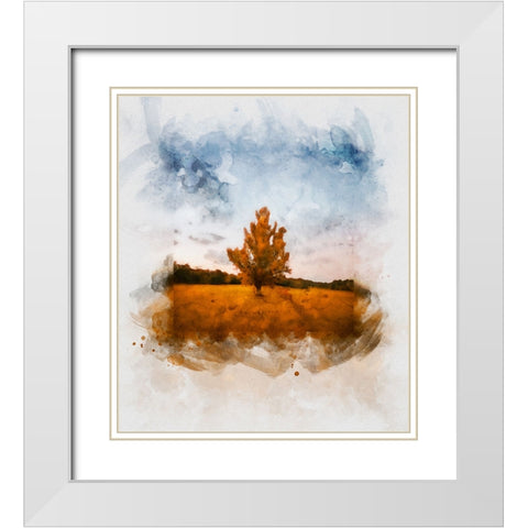 Chickamauga 15 Watercolor White Modern Wood Framed Art Print with Double Matting by Lee, Rachel