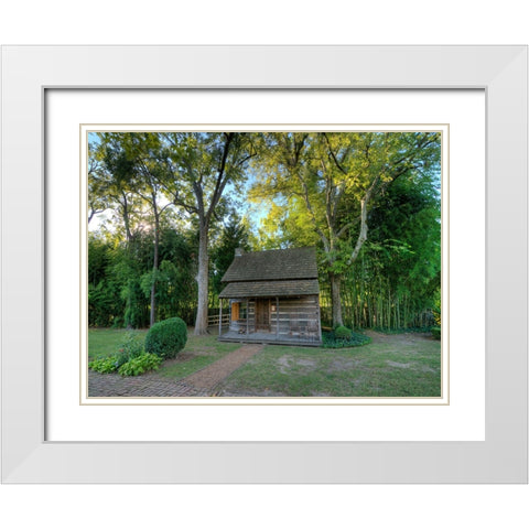 Chickamauga 21 White Modern Wood Framed Art Print with Double Matting by Lee, Rachel