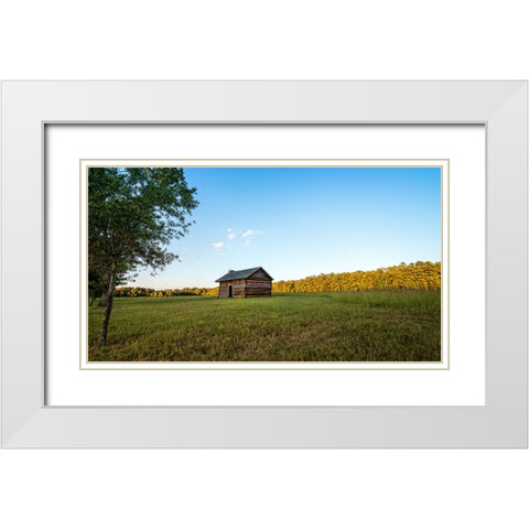 Chickamauga 3 White Modern Wood Framed Art Print with Double Matting by Lee, Rachel