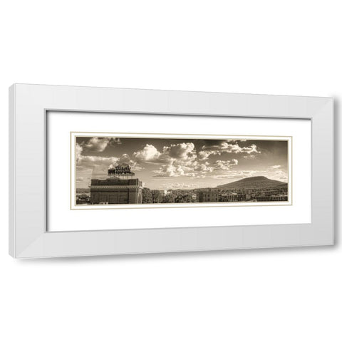 Choo Choo to Lookout Pano Sepia White Modern Wood Framed Art Print with Double Matting by Lee, Rachel