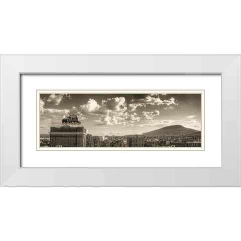 Choo Choo to Lookout Pano Sepia White Modern Wood Framed Art Print with Double Matting by Lee, Rachel