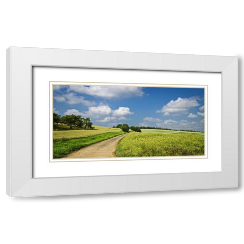 Country Road 20 White Modern Wood Framed Art Print with Double Matting by Lee, Rachel