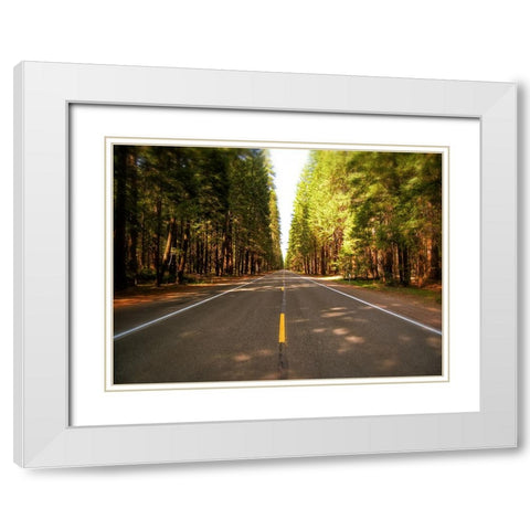 Country Road 3 White Modern Wood Framed Art Print with Double Matting by Lee, Rachel