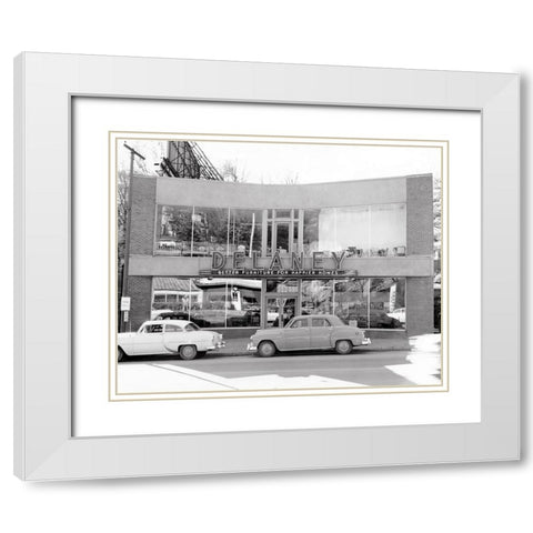 Delaney Furniture White Modern Wood Framed Art Print with Double Matting by Lee, Rachel