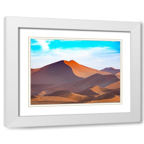 Desert 2 White Modern Wood Framed Art Print with Double Matting by Lee, Rachel