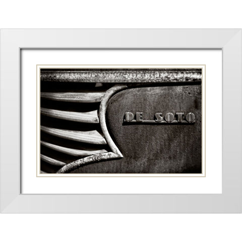 Desoto BW White Modern Wood Framed Art Print with Double Matting by Lee, Rachel