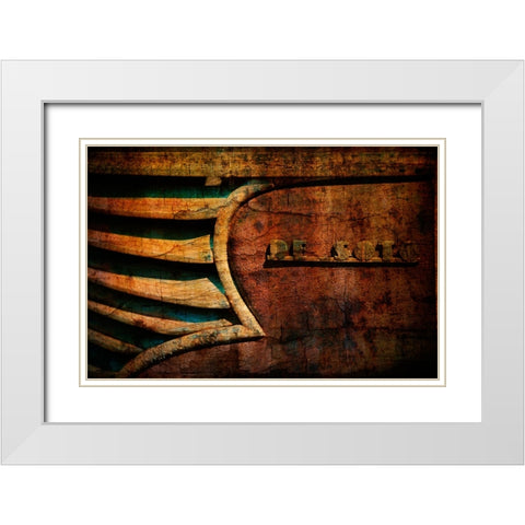 Desoto Old Effect White Modern Wood Framed Art Print with Double Matting by Lee, Rachel