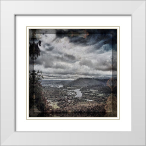 Fall View to Lookout DG Type White Modern Wood Framed Art Print with Double Matting by Lee, Rachel