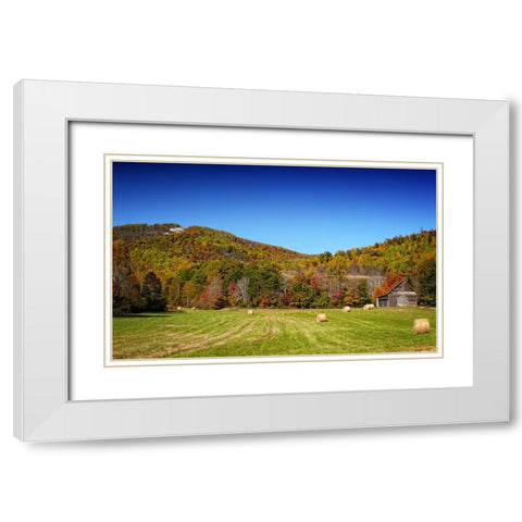 Field 13 White Modern Wood Framed Art Print with Double Matting by Lee, Rachel