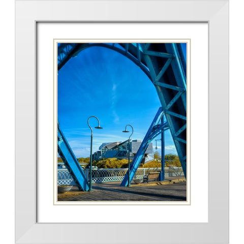 Framed Hunter White Modern Wood Framed Art Print with Double Matting by Lee, Rachel