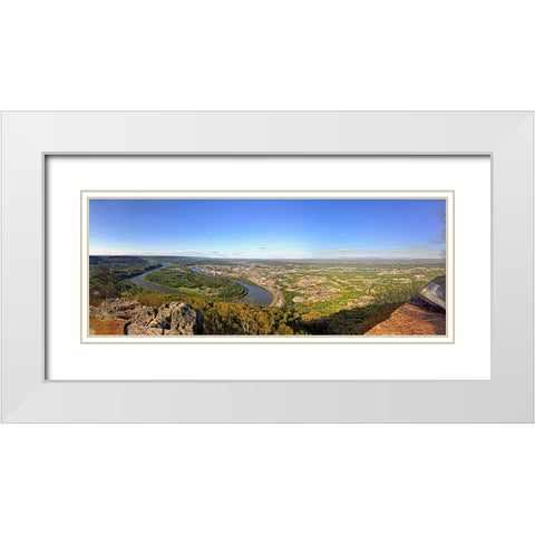 From Lookout Pano White Modern Wood Framed Art Print with Double Matting by Lee, Rachel