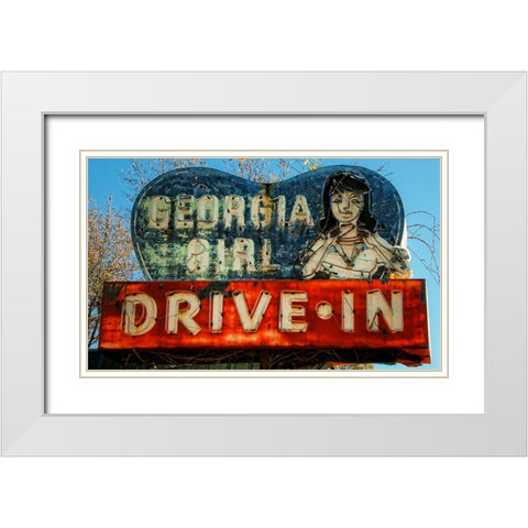 Georgia Girl Drive in White Modern Wood Framed Art Print with Double Matting by Lee, Rachel