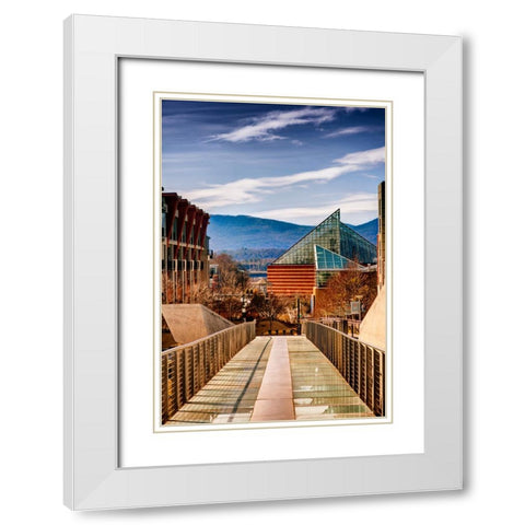 Glass Walk White Modern Wood Framed Art Print with Double Matting by Lee, Rachel