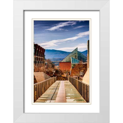 Glass Walk White Modern Wood Framed Art Print with Double Matting by Lee, Rachel
