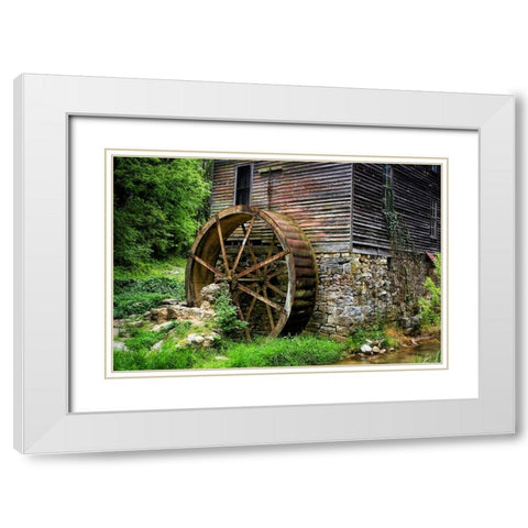 Grist Mill White Modern Wood Framed Art Print with Double Matting by Lee, Rachel