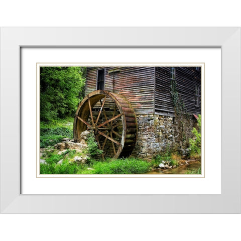 Grist Mill White Modern Wood Framed Art Print with Double Matting by Lee, Rachel