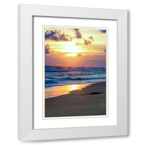 Gulf Shores 1 White Modern Wood Framed Art Print with Double Matting by Lee, Rachel