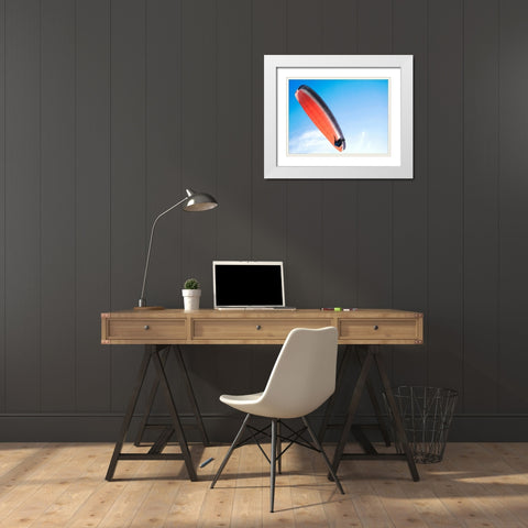 Hang Gliding White Modern Wood Framed Art Print with Double Matting by Lee, Rachel