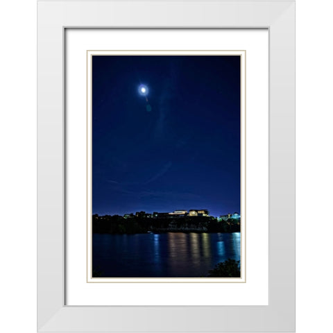 Hunter And Moon White Modern Wood Framed Art Print with Double Matting by Lee, Rachel