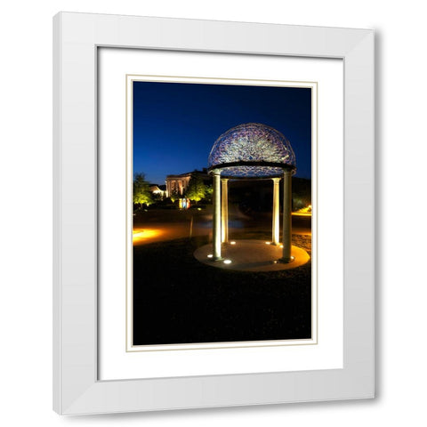 Hunter At Night White Modern Wood Framed Art Print with Double Matting by Lee, Rachel