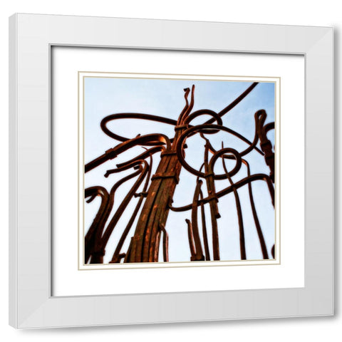 Hunter Iron Rust White Modern Wood Framed Art Print with Double Matting by Lee, Rachel