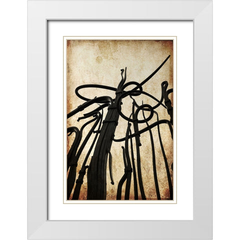 Hunter Iron Textured White Modern Wood Framed Art Print with Double Matting by Lee, Rachel