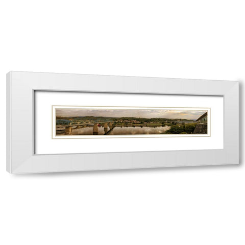 Hunter View Pano White Modern Wood Framed Art Print with Double Matting by Lee, Rachel