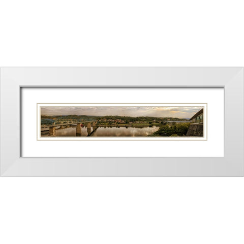 Hunter View Pano White Modern Wood Framed Art Print with Double Matting by Lee, Rachel