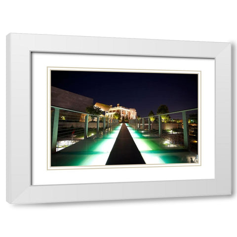 Hunter Walk White Modern Wood Framed Art Print with Double Matting by Lee, Rachel