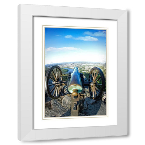 Lookout Cannon 2 Color White Modern Wood Framed Art Print with Double Matting by Lee, Rachel