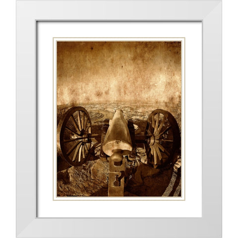 Lookout Cannon 2 Textured White Modern Wood Framed Art Print with Double Matting by Lee, Rachel