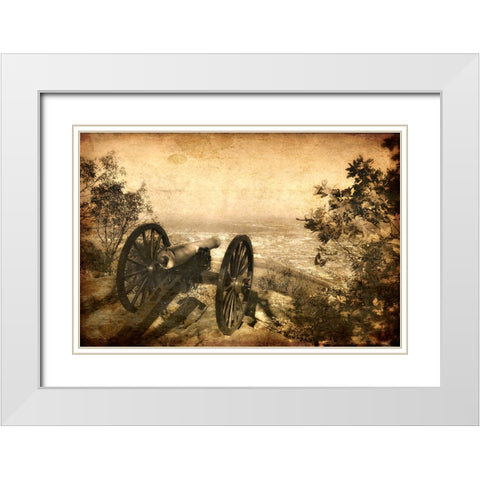 Lookout Cannon Textured White Modern Wood Framed Art Print with Double Matting by Lee, Rachel