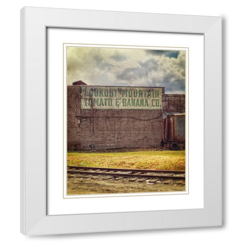 Lookout Mountain Tomato Sign White Modern Wood Framed Art Print with Double Matting by Lee, Rachel