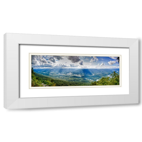 Lookout Valley Pano White Modern Wood Framed Art Print with Double Matting by Lee, Rachel