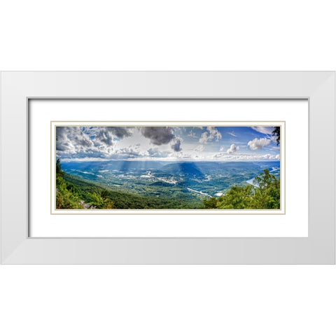 Lookout Valley Pano White Modern Wood Framed Art Print with Double Matting by Lee, Rachel