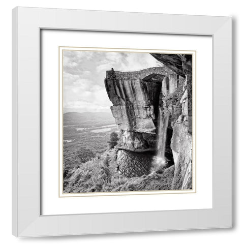 Lovers Leap BW White Modern Wood Framed Art Print with Double Matting by Lee, Rachel