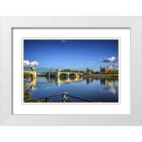Market And Rail White Modern Wood Framed Art Print with Double Matting by Lee, Rachel