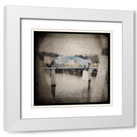 Market Bridge Ground Glass White Modern Wood Framed Art Print with Double Matting by Lee, Rachel