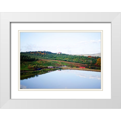 Merciers Orchard White Modern Wood Framed Art Print with Double Matting by Lee, Rachel