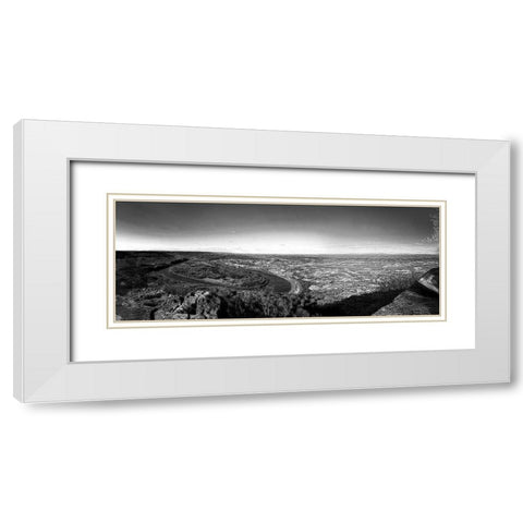 Moc Bend BW White Modern Wood Framed Art Print with Double Matting by Lee, Rachel