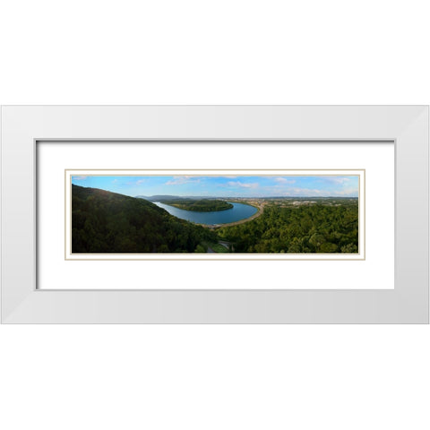 Moccasin Bend White Modern Wood Framed Art Print with Double Matting by Lee, Rachel