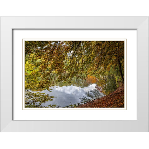 Mountain Lake 12 White Modern Wood Framed Art Print with Double Matting by Lee, Rachel