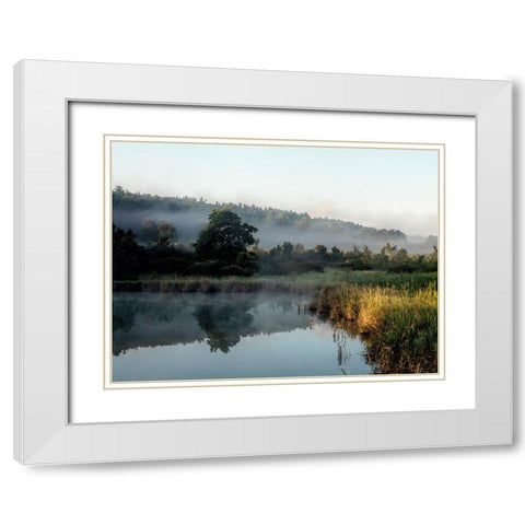 Mountain Lake 17 White Modern Wood Framed Art Print with Double Matting by Lee, Rachel