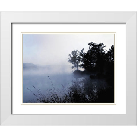 Mountain Lake 20 White Modern Wood Framed Art Print with Double Matting by Lee, Rachel