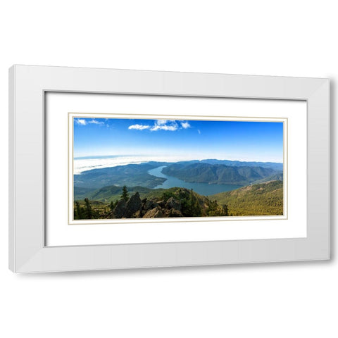 Mountain Lake 26 White Modern Wood Framed Art Print with Double Matting by Lee, Rachel