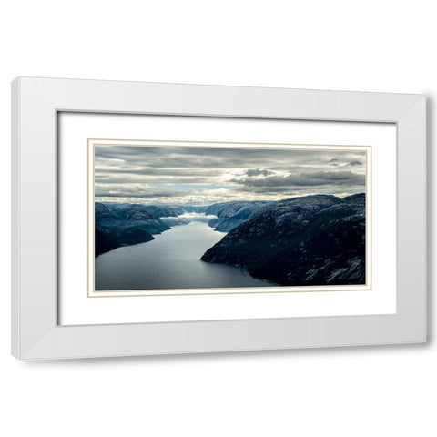 Mountain Lake 27 White Modern Wood Framed Art Print with Double Matting by Lee, Rachel