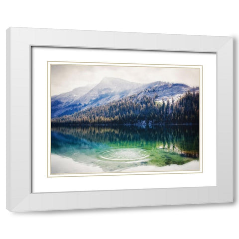 Mountain Lake 28 White Modern Wood Framed Art Print with Double Matting by Lee, Rachel