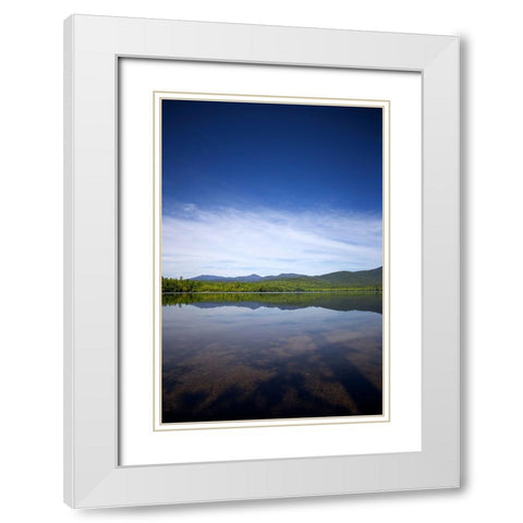 Mountain Lake 3 White Modern Wood Framed Art Print with Double Matting by Lee, Rachel